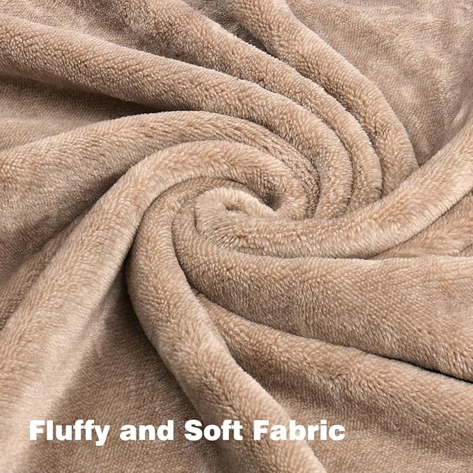 Onarway Dog Blanket Washable for Puppy: 4 Packs Dog Blankets 28_20 - Fluffy Soft Small Throw for Cat Puppy Kitten Dogs - Fleece Pet Blankets for Bed Sofa Car and Indoor - Grey and Khaki