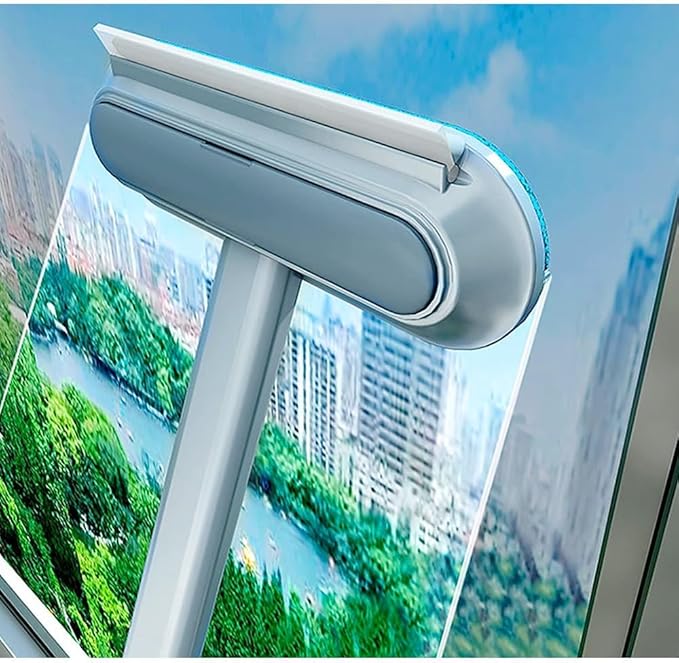 4 in 1 Window Screen Cleaning Brush, Multifunctional Pet Hair Removal Brush and Squeegee, Dog & Cat Hair Cleaner Brush and Hair Remover, EJ-2056