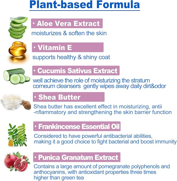 DR.EASY Odor Remover Pet Grooming Wipes 100Ct Lavender Plant Based Ingredients for Paws,Body,Nose &Bum Cleaning,Remove Dirt,Dander & Excess Hair with Soft and Thick Wipes,No Artificial Fragrance