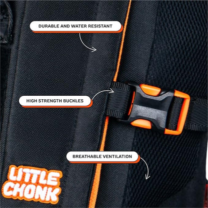 The Maxine One Small Dog Carrier by Little Chonk | Dog Backpack Carrier for Small Sized Breeds | Adjustable Front Facing Pet Carrier for Travel | Dog Hiking Backpack -Bark After Dark Black