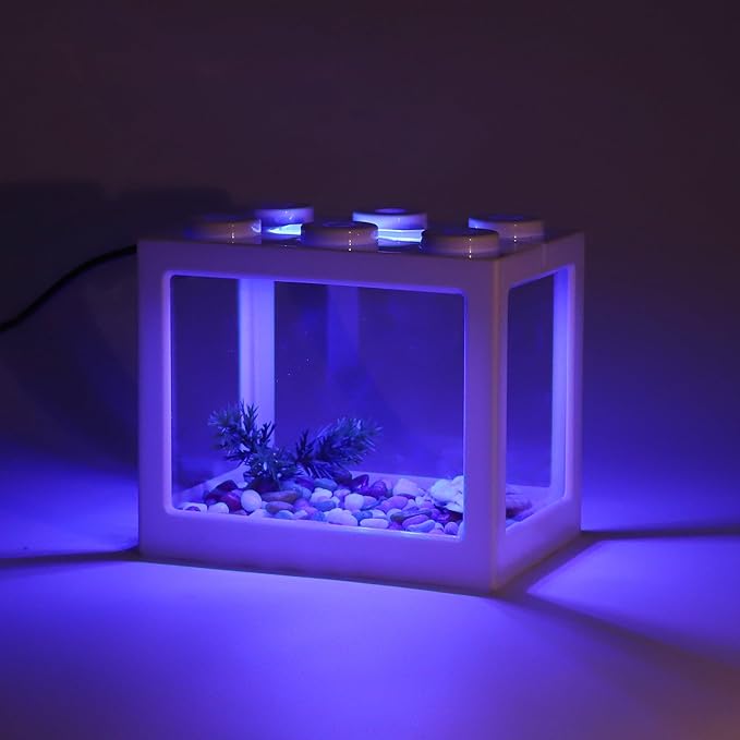 Mini Aquarium Lamp, USB Aquarium Light, LED Desktop Fish Tank Light, Small Decoration Aquarium Light, Aquarium Accessories, Blue Light
