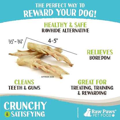 Raw Paws Freeze Dried Duck Feet for Dogs (10 Pack) - Made in USA Fully Digestible Dog Chew- Single Ingredient Dog Treats - Freeze Dried Duck Feet for Dogs - Duck Feet Dog Treat - Duck Treats for Dogs