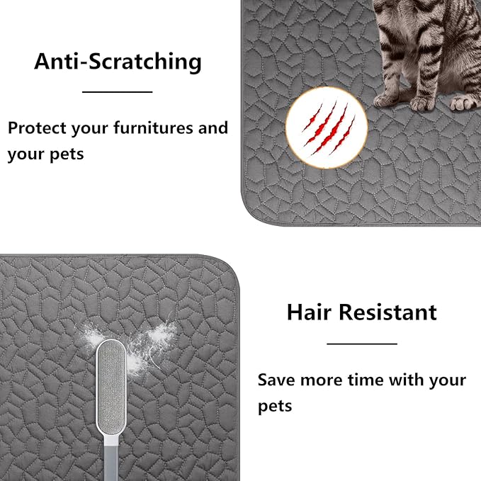 Waterproof Dog Blanket, Washable Anti-Slip Pet Couch Covers for Sofa,Pet Hair Resistant Blankets Bed Chair Furniture Couch Protector for Dogs -82x82,Darkgrey