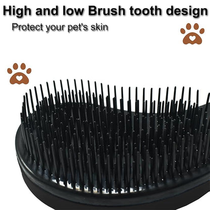 Puppy Brush, Soft Dog Brush for Grooming, Puppy Hair Remover Brush Comb, Grooming Tool for Poodles, Teddy, Yorkies, Maltese, Shih Tzu, Chihuahua, Black