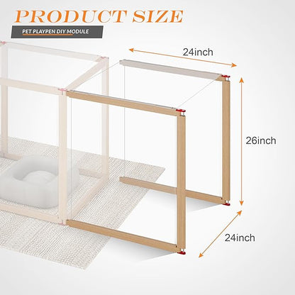 Dog Playpen Expansion Kits(3 Panels:2 Panels+1 Top Panel), Important: The top Panel Cannot be Used as a Side Panel Extension