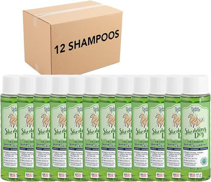 Bobbi Panter Dog Shampoo and Conditioner - Made in USA - All Natural 2-in-1 Formula for Detangles & Reduces Shedding - Concentrated 10:1 for Professional Groomers - Pear Scent, 13 Oz (Case of 12)