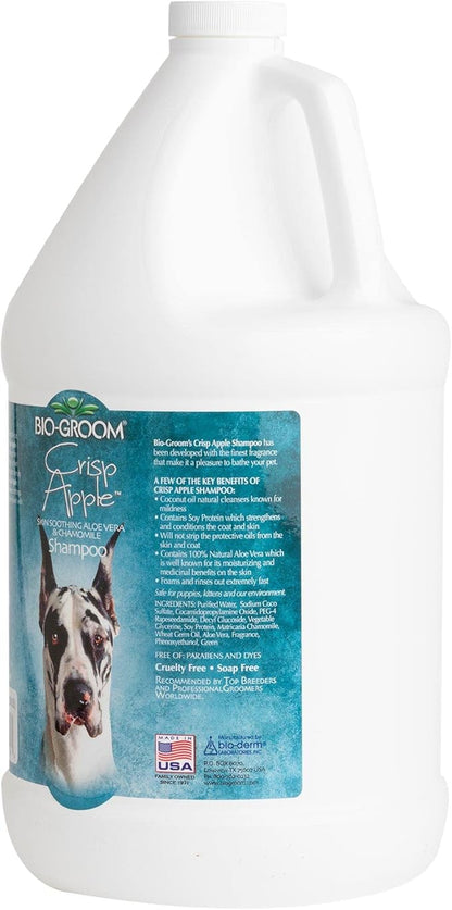 Bio-Groom Crisp Apple Dog Shampoo – Natural Scent Pet Shampoo, Aloe Vera, Chamomile, Cat & Dog Bathing Supplies, Puppy Wash, Cruelty-Free, Made in USA, Quick Rinse Cat Shampoo – 1 Gallon