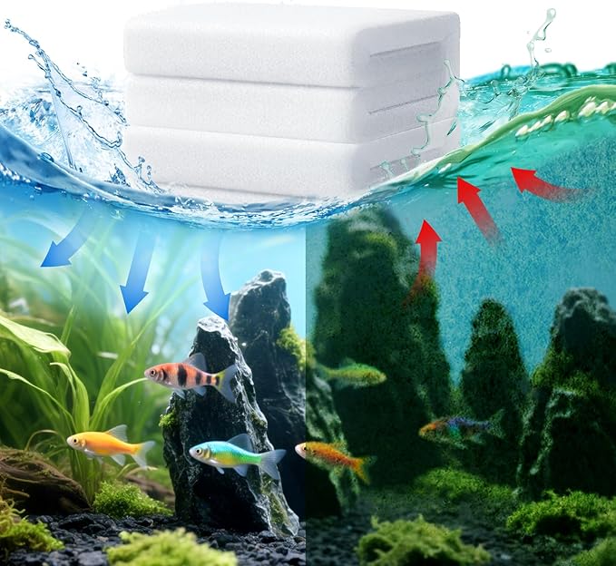 Aquarium Filter Floss Fish Tank Filter Media Aquarium Filter Pad for Fish Tank, Ponds,Garden, Saltwater,Fershwater,Plant, Trutle(39.37x7.87in White)