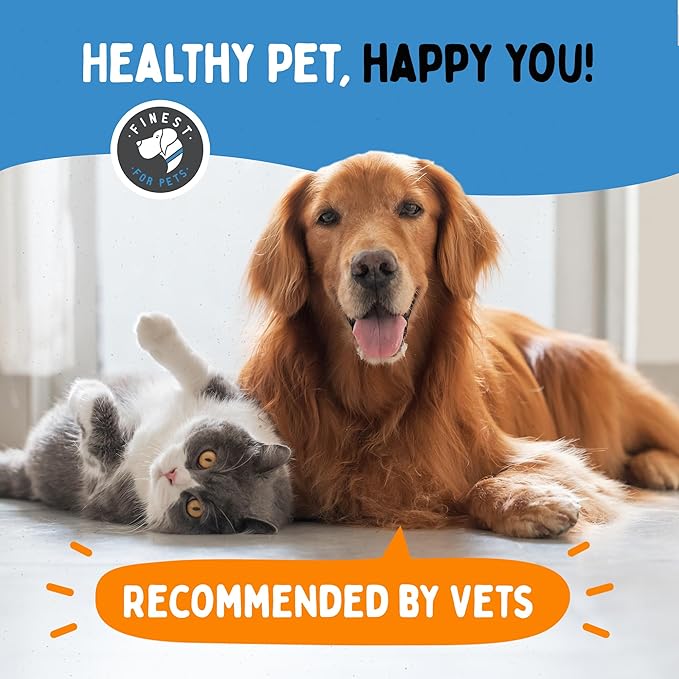 Omegease Fish Oil for Dogs & Cats - Finest for Pets Omega 3 for Cats & Dogs - Supplement for Skin & Coat, Itching, Shedding, Joints & Immune Health - 100% Pure Omega Fish Oil with EPA & DHA (32 oz)