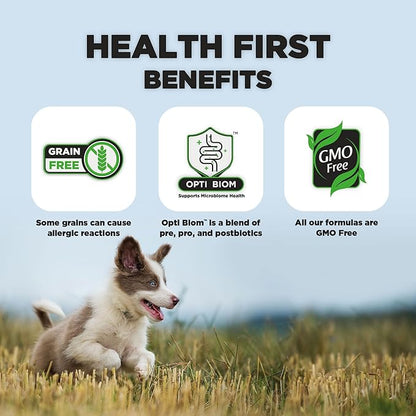 Nature's HUG Dry Dog Food, Puppy-Medium & Large Breeds, 20 lb. Bag, Chicken Flavor Plant-Based Protein Vegetarian Kibble, Grain-Free, Allergen-Free, Complete Protein & Balanced Nutrition