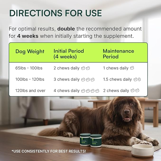 Wuffes Chewable Dog Hip & Joint Supplement - Glucosamine & Chondroitin Chews - Dog Joint Supplements & Vitamins - Extended Joint Care (Large Breed (Over 65 lbs), 90 Chews (Pack of 3))