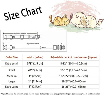 Valentine's Day Dog Collar - Cute Pink Valentines Dog Collar Girl Boy Durable Adjustable Love Heart Pattern Charm Dog Collars for Small Medium Large Dogs XL