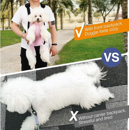 Pawaboo Pet Carrier Backpack, Adjustable Pet Front Cat Dog Carrier Backpack Travel Bag, Legs Out, Easy-Fit for Traveling Hiking Camping for Small Medium Dogs Cats Puppies, Small, Pink