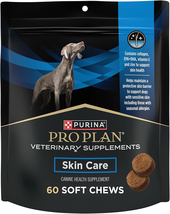 Purina Pro Plan Veterinary Supplements Skin Care Dog Supplements With Omega-3 Fish Oil and EPA and DHA - (Pack of 3) 60 ct. Pouches
