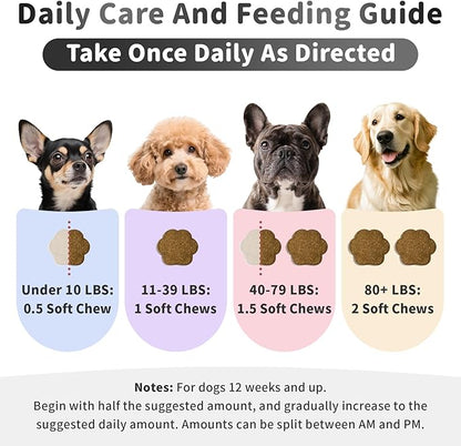 Melatonin for Dogs, Calming Chews with Valerian Root & L-Theanine for Sleep Aid & Emotional Support, Calming Treats for Stress Anxiety Relief - Thunder, Fireworks, Barking, Bacon Flavor, 90Ct