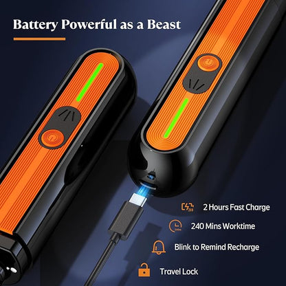 YABIFE 4-Lights Dog Nail Grinder, Easy Quick Locate Dog Nail Trimmers, for Puppy Paw Toenails or Pets from Small, Medium to Large, with Travel Lock, Whisper Quiet, Heavy Duty 3 Speeds