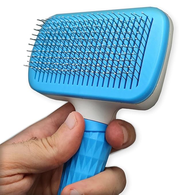 Cute Meows Dog & Cat Brush for Shedding, Dematting & Grooming – Pet Hair Undercoat Rake