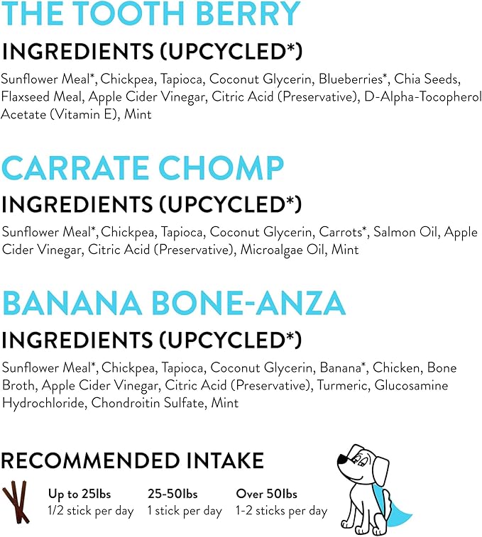 Shameless Pets Dental Treats for Dogs, Variety (3-Pack) - Healthy Dental Sticks for Teeth Cleaning & Fresh Breath - Dog Bones Dental Chews Free from Grain, Corn & Soy