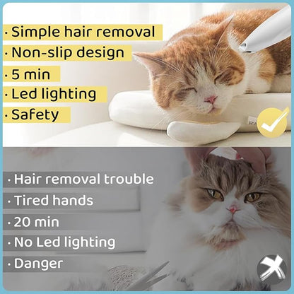 Dog Paw Trimmer with LCD Display, for Dogs Hair for Dogs, Electric Dog ï¼_at Paw for Grooming (White)