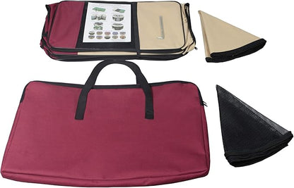 EliteField 2-Door Soft Pet Playpen (2 Year Warranty), Exercise Pen, Multiple Sizes and Colors Available for Dogs, Cats and Other Pets (52" x 52" x 32"H, Maroon+Beige)