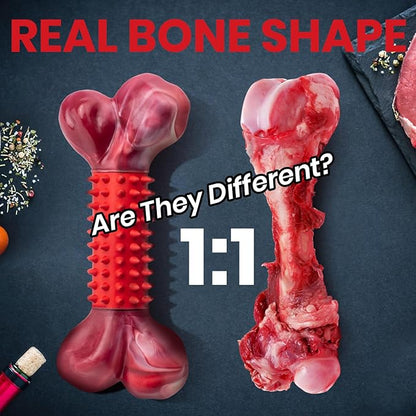 Apasiri Tough Dog Toys for Aggressive Chewers Large Breed, Dog Chew Toys for Aggressive Chewers, Nylon and Rubber, Large Dog Toys Outdoor Teething