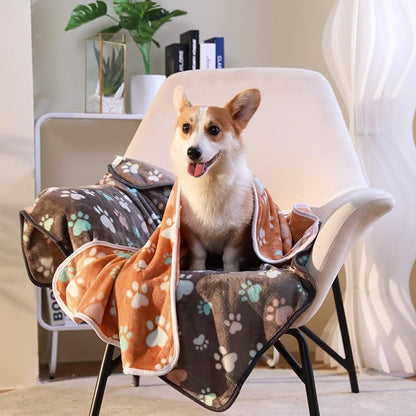 Luciphia 1 Pack 6 Dog Blankets Cat Soft Fluffy Fleece Pet Blanket Warm Cute Print Design Puppy Kitten Doggy Paw Medium(30"x20")