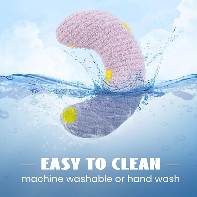 T'CHAQUE Cat Pillow, Dog Neck Pillow Anxiety Relief, Comfort Cat Pillows for Indoor Catsï¼ Ultra Soft Dog Calming Pillow Bed, Half Donut Cuddler Sleeping Improve Pillow Pet for Upper Spine Support