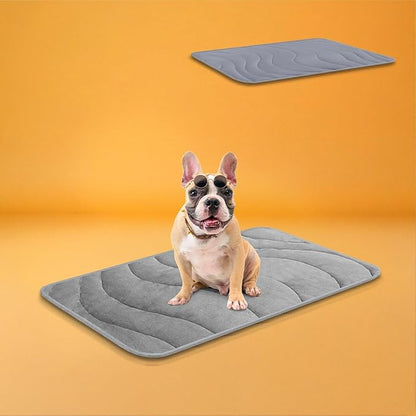 Cozyide Dog Crate Pad, Medium Reversible Dog Cooling Mat(Cool & Warm), Washable Soft Crate Mat for All Season, 28" L x 22" W, Dark Grey