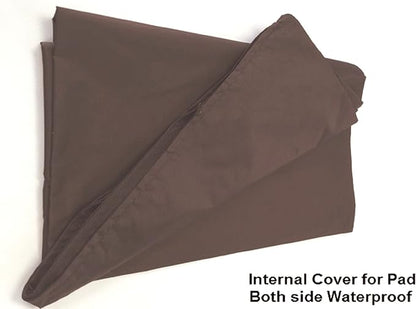 Dogbed4less 1 Pack Internal Duvet Case Waterproof Zipper Dog Bed Cover for Extra Large 47"x29"X4" Memory Foam Pad Pet Bed - 51"X33" Flat