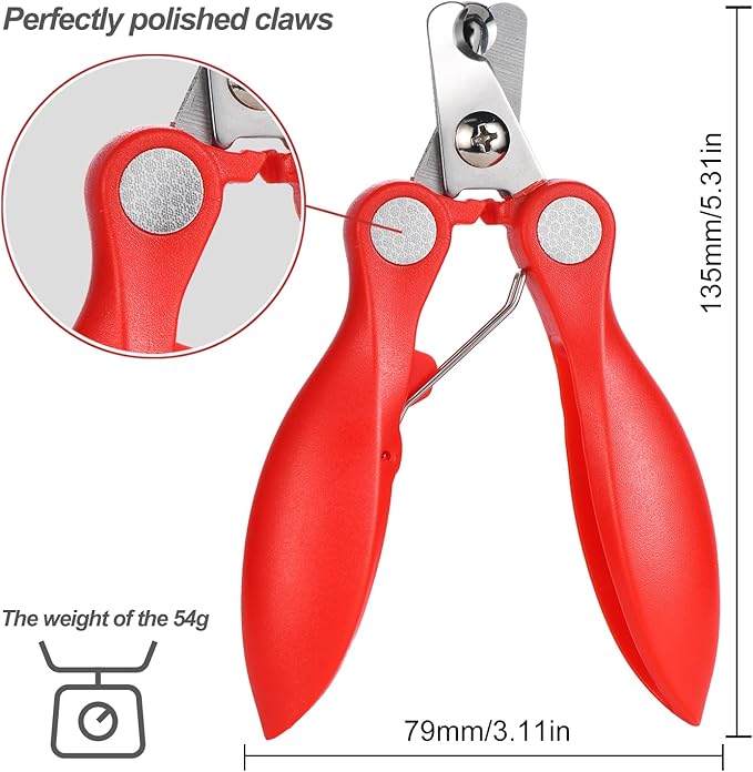 2 Pack Professional Dog Nail Trimmer, Safety Guard Pet Nail Clipper for Dogs, Sharp Pet Nail Trimmer with Nail File, Claw Care Tool for Small & Large Dogs Cats, Prevent Over Cutting