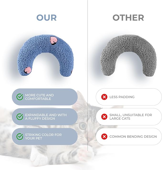 Dog Pillow - Pet Pillow - Dog Pillows for Small Dogs - Dog Neck Pillow - Dog Calming Pillow - Cat Pillow- Small Dog Pillow - Dog Pillows - Donut Cat Pillows for Indoor Cats