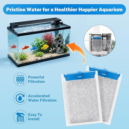 10 pcs Medium Filter Cartridges Compatible with Tetra Whisper Bio-Bag Filters Aquarium Replacement Filter Cartridge for Whisper ReptoFilter and 10i IQ10 PF10 Power Filters