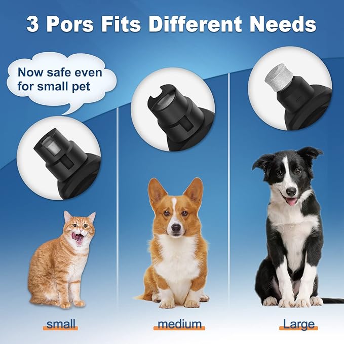 Dog Nail Grinder 2023 Upgraded, 3 Speed Electric Dog Nail Trimmer Rechargeable with LED Light, Pet Nail Grinder File for Small Medium Large Dogs & Cats Toenail & Claw Grooming (Black)