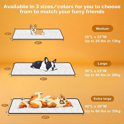 Cozyide Dog Crate Pad, Extra Large Reversible Dog Cooling Mat(Cool & Warm), Washable Soft Crate Mat for All Season, 40" L x 28" W, Dark Grey