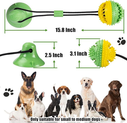 Dog Toys, Dog Chew Toys for Aggressive chewers, Puppy Dog Training Treats Teething Rope Toys for Boredom, Dog Puzzle Treat Food Dispensing Ball Toys for Puppies Teething Small Dogs (Green)