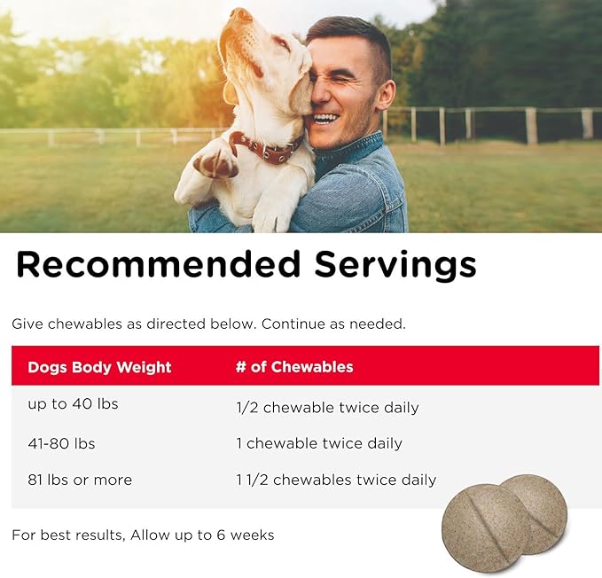 Nutri-Vet Hip & Joint Chewable Dog Supplements - Formulated with Glucosamine & Chondroitin for Dogs - 90 Count