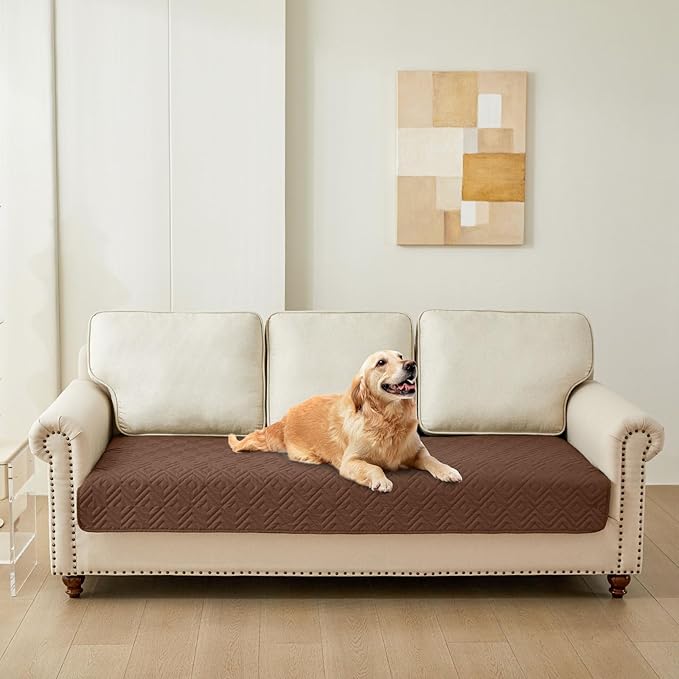 hyha Waterproof Dog Blanket, Soft Pet Bed Blankets, Waterproof Sofa Couch Cover for Dogs Washable, Reversible Pet Couch Covers for Sofa Furniture (30x80 Inch, Brown/Chocolate)