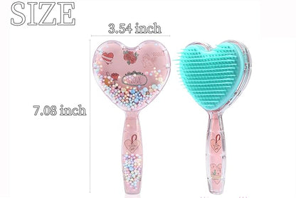 Heart-Shaped Puppy Brush ï¼ Soft Dog Brush - Gentle Grooming Brush for Small Dogs, Perfect for Yorkie, Shih Tzu, Maltipoo ï¼_og Hair Remover Brush (Fluorescent color)
