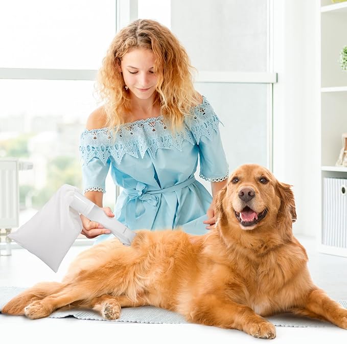 2-in-1 Dog Clipper, Dog Grooming Kit, Low Noise Rechargeable Cordless Trimmer Cat Clipper, Vacuum, Professional Electric Hair Trimmer with Comb Guides & Scissors Waterproof