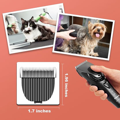 7F Pet Grooming Clipper Replacement Blade Compatible for Most Dog Hair Clipper & one-isall Dog Grooming Clippers, Made of Ceramic Blade & Stainless Steel Blade Size 7F Cut Length 3mm (2 Packs)