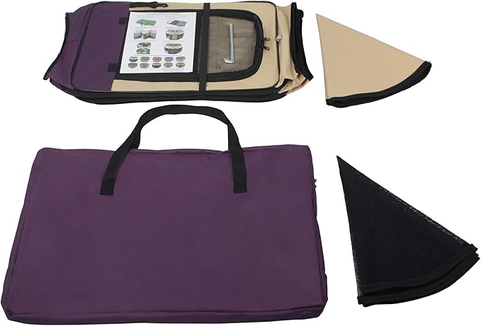 EliteField 2-Door Soft Pet Playpen (2 Year Warranty), Exercise Pen, Multiple Sizes and Colors Available for Dogs, Cats and Other Pets (62" x 62" x 36"H, Purple+Beige)