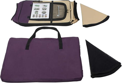 EliteField 2-Door Soft Pet Playpen (2 Year Warranty), Exercise Pen, Multiple Sizes and Colors Available for Dogs, Cats and Other Pets (48" x 48" x 32"H, Purple+Beige)