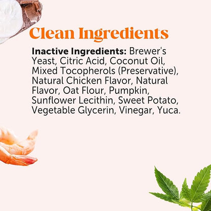 Hemp Hip & Joint Supplement for Dogs - Hemp Oil & Powder - Glucosamine Chondroitin for Dogs, Turmeric, MSM, Green-Lipped Mussel, Supports Mobility, May Reduce Discomfort (Bacon)