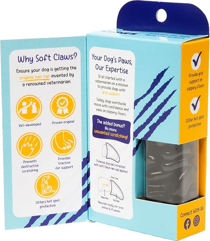 Soft Claws Dog and Cat Nail Caps Take Home Kit, X-Large, Black