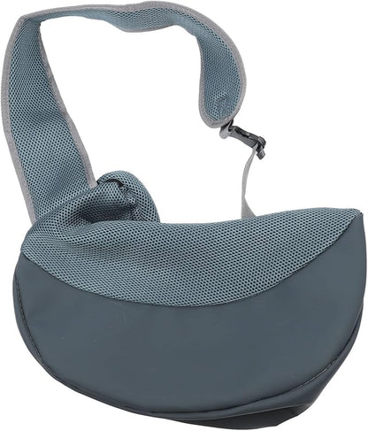 Dog and Cat Sling Carrier, Outing Breathable Shoulder Pet Dog Carrier, Travel Mesh Outdoor Safe Pet Papoose Bag, Soft Pouch and Tote Design Single Comfort Sling Handbag Tote Pouch for Travel (Black)