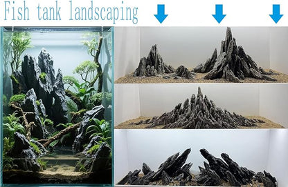 Natural Seiryu Dragon Stone - 20 Pound for Aquariums Decoration, Natural Perforated Fish Tank Decorative Stone for Freshwater Shrimp/Bucket and Reptile Terrarium Hardlandscape, 3-9 Inch