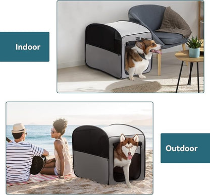 Petsfit Portable Dog Crateï¼_op Up Dog Crate for Medium Dogsï¼_aterproof Pet Cage Dog Kennel for Indoor/Outdoorï¼_ightweight Dog Carrier for Travellingï¼_rey