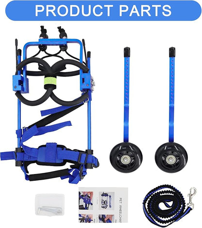 Adjustable Dog Wheelchair for Back Legsï¼_et/Doggie Doggy Wheelchairs with Disabled Hind Legs Walking (XS-Blue)