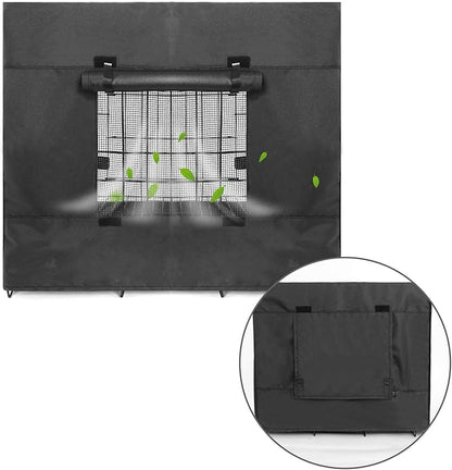 Durable Dog Crate Cover Double Door for Large pet Cover Kennel Covers Universal Fit for 36 inches Wire Dog Crate (36 Inch (36" L x 23" W x 25" H))-Black