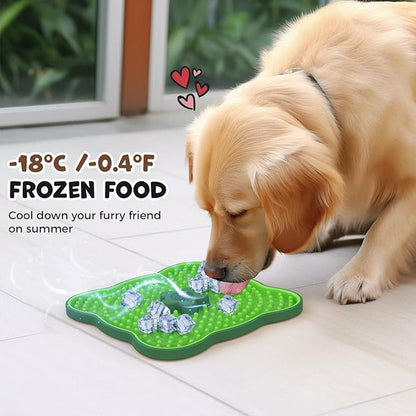 HOPET New Licking Mat for Dogs Crate, Interactive Large 7.1" Size Lick Mats for Boredom Relief & Anxiety Reduction, Soft & Safe Peanut Butter Lick Pad for Training(Flower-Shaped)